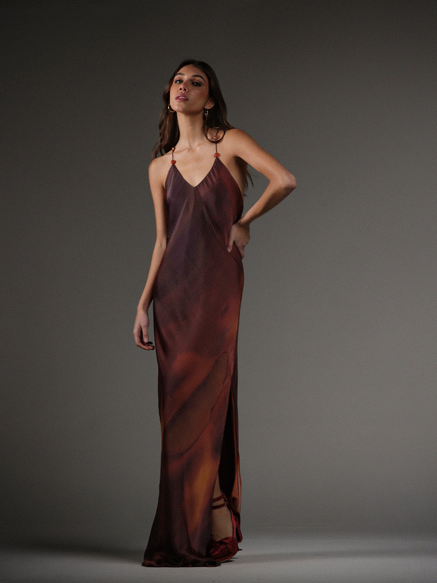 VESTIDO ATENEA FUEGO
