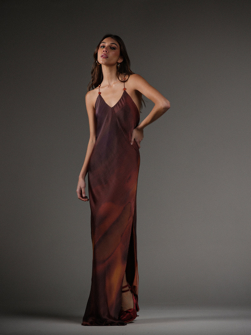 VESTIDO ATENEA FUEGO
