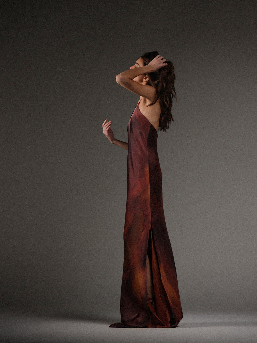 VESTIDO ATENEA FUEGO