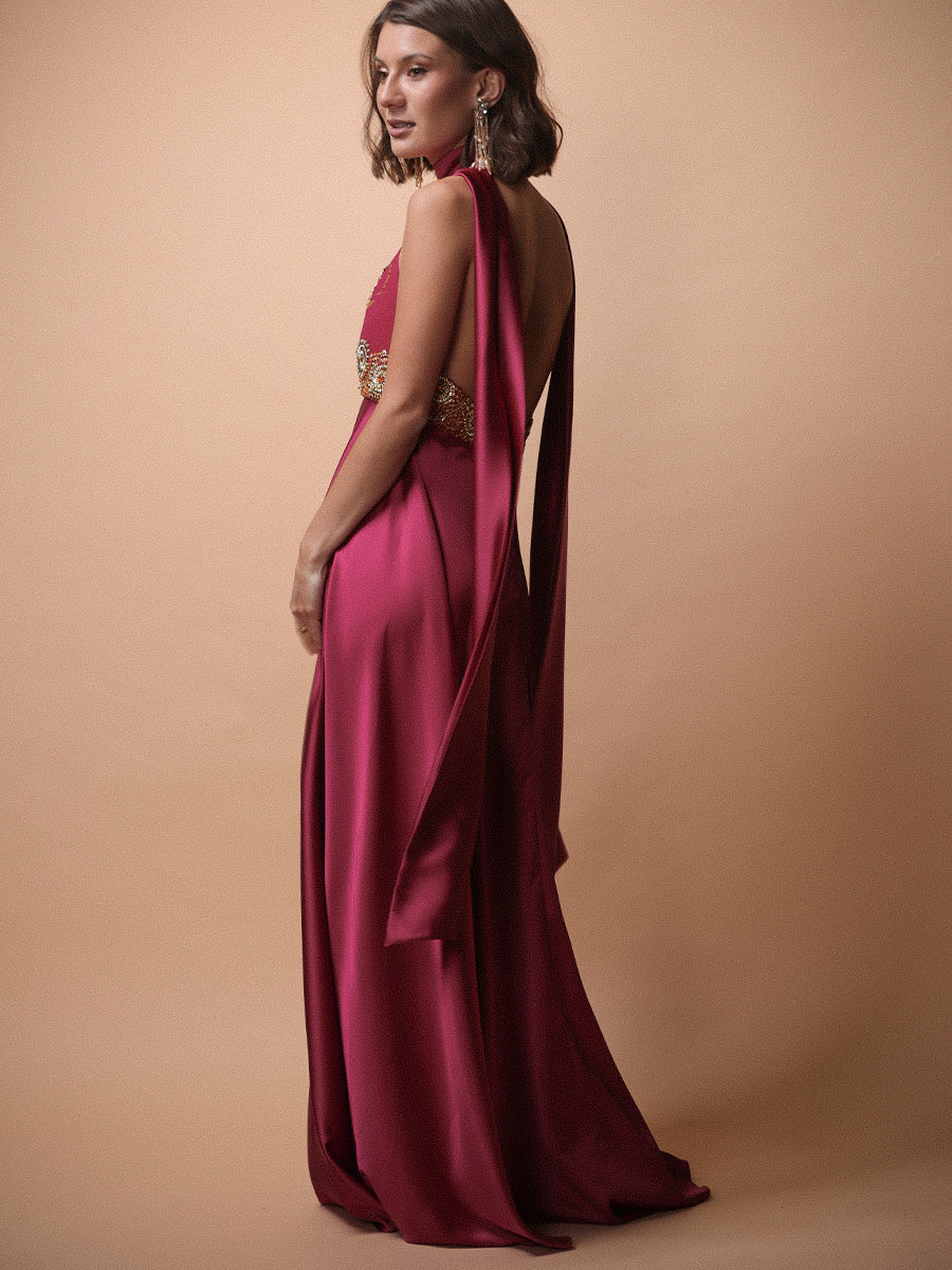 VESTIDO ROSARIO MIXTO • ONE & ONLY LILA FRAMBUESA