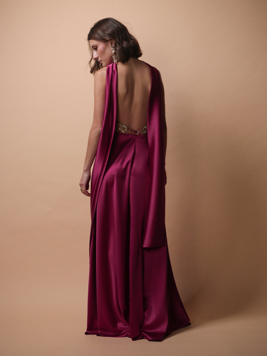 VESTIDO ROSARIO MIXTO • ONE & ONLY LILA FRAMBUESA
