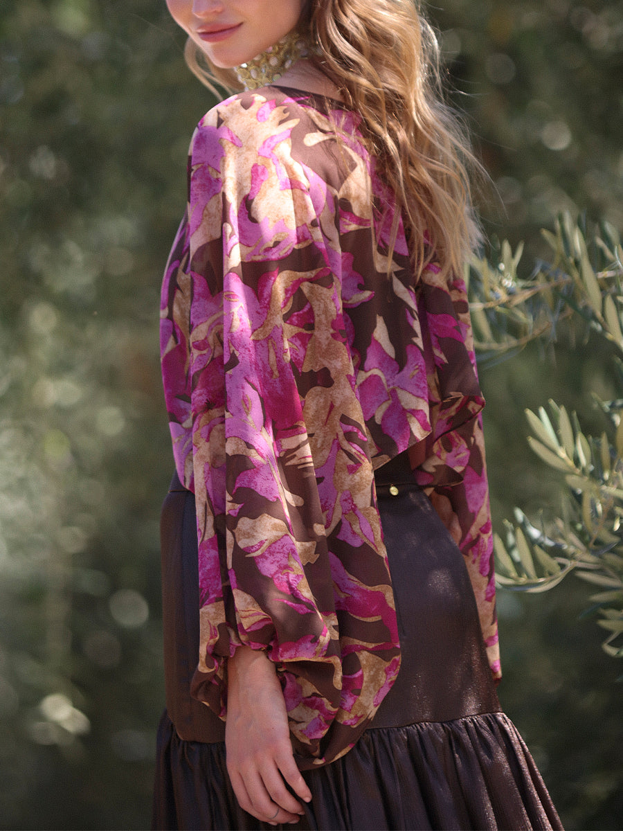 CAPA POLLENE ESTAMPADA CAFÉ