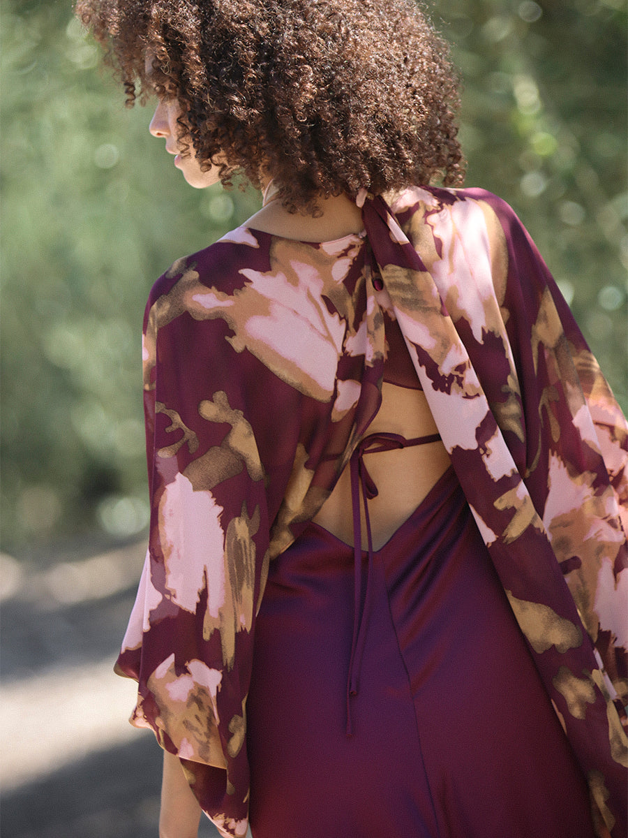 CAPA POLLENE ESTAMPADA BURDEO