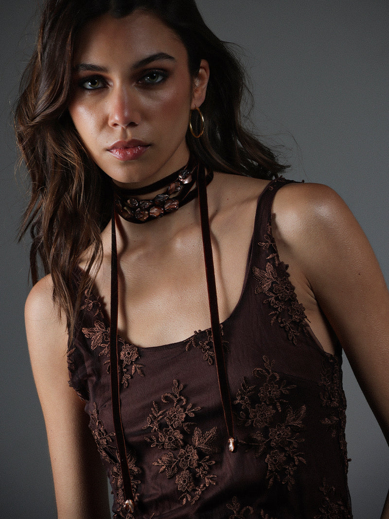COLLAR HERA MOCCA