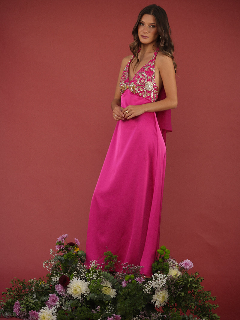 VESTIDO ROSARIO MIXTO • ONE & ONLY