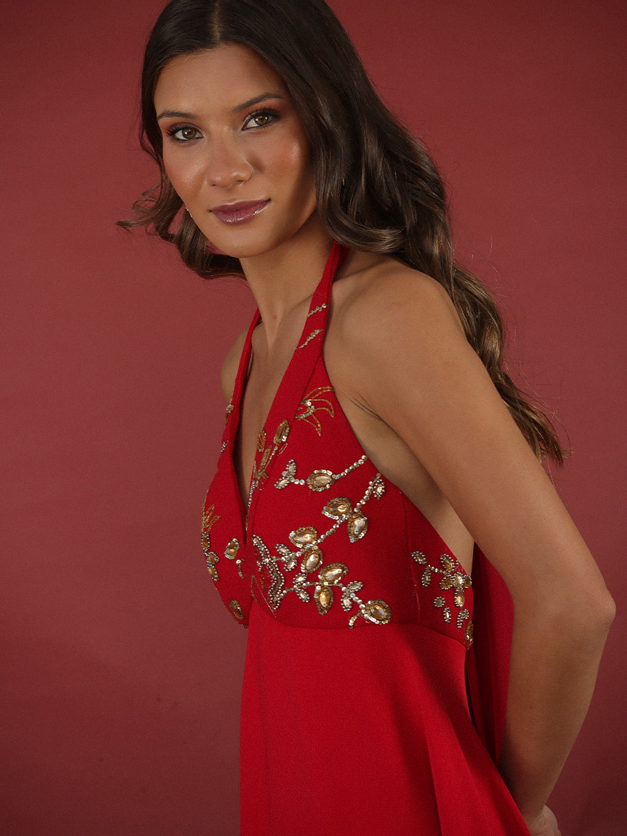 VESTIDO ROSARIO MIXTO • ONE & ONLY
