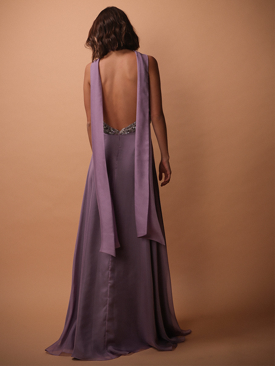 VESTIDO ROSARIO MIXTO • ONE & ONLY LILA