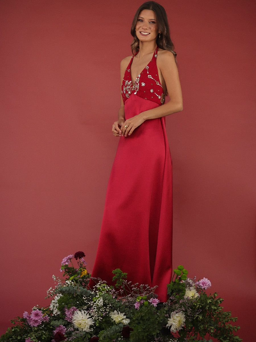 VESTIDO ROSARIO MIXTO • ONE & ONLY