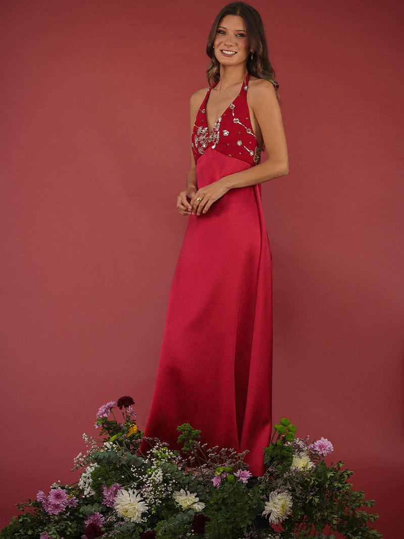 VESTIDO ROSARIO MIXTO • ONE & ONLY