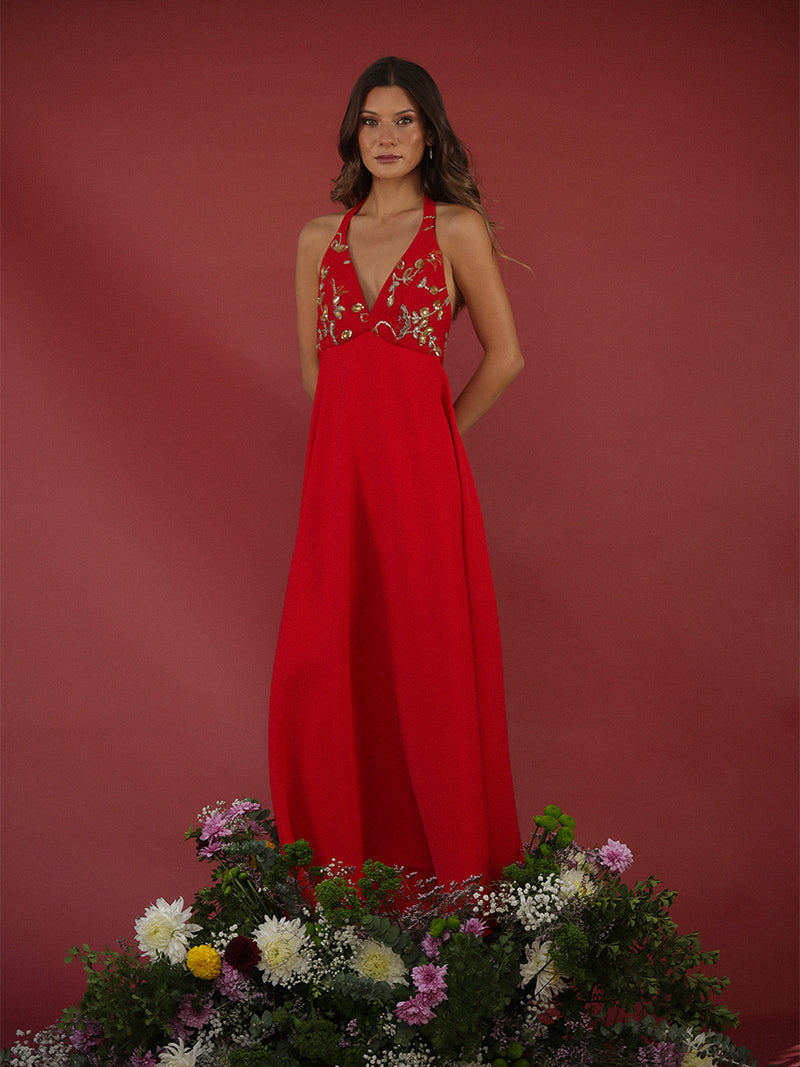 VESTIDO ROSARIO MIXTO • ONE & ONLY