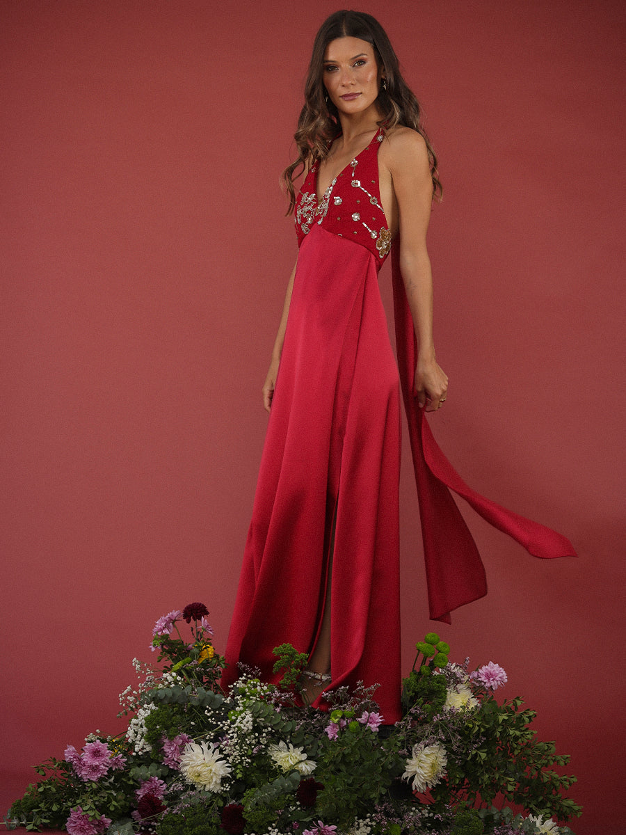 VESTIDO ROSARIO MIXTO • ONE & ONLY