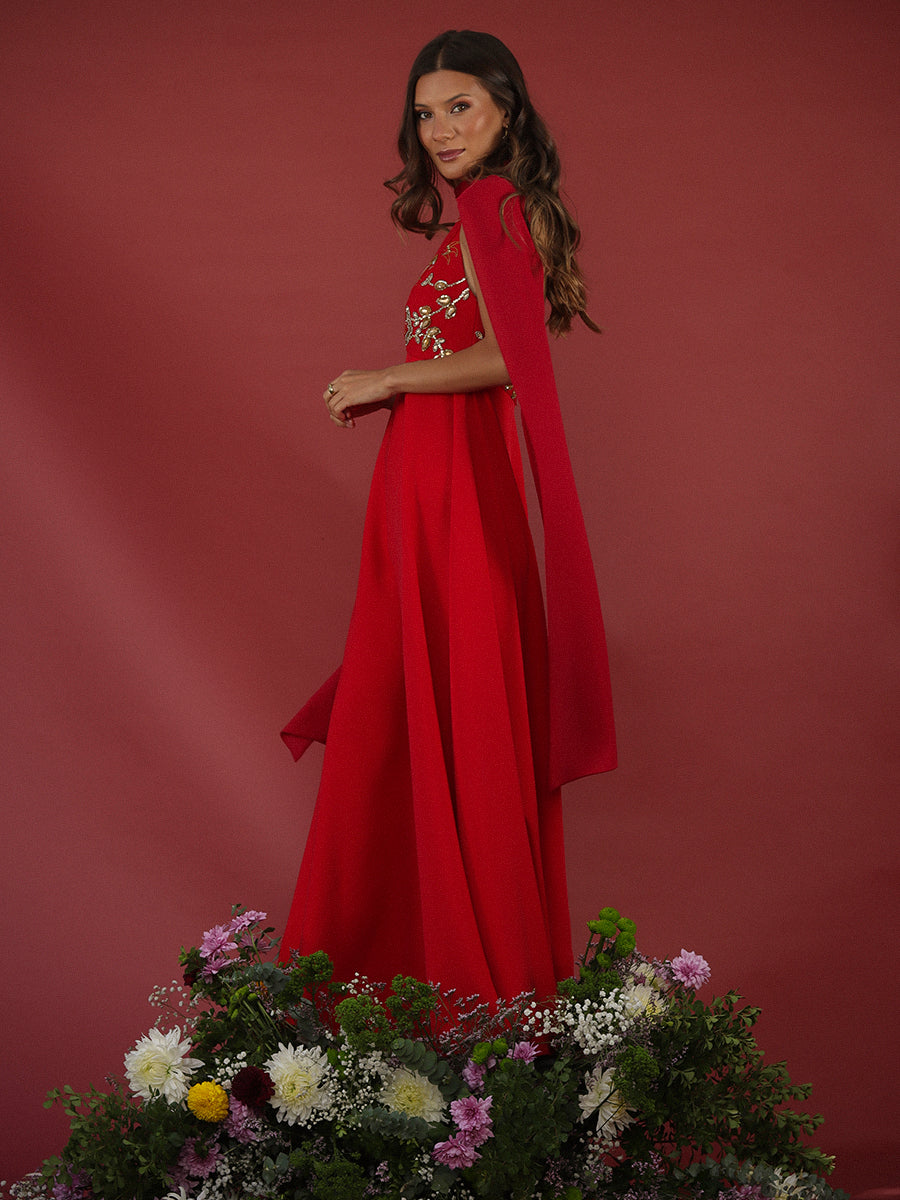 VESTIDO ROSARIO MIXTO • ONE & ONLY