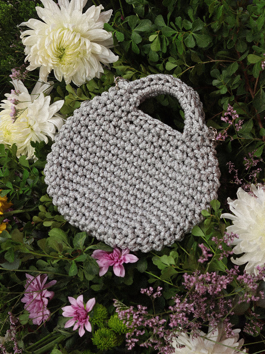 CARTERA TEJIDA PLATA