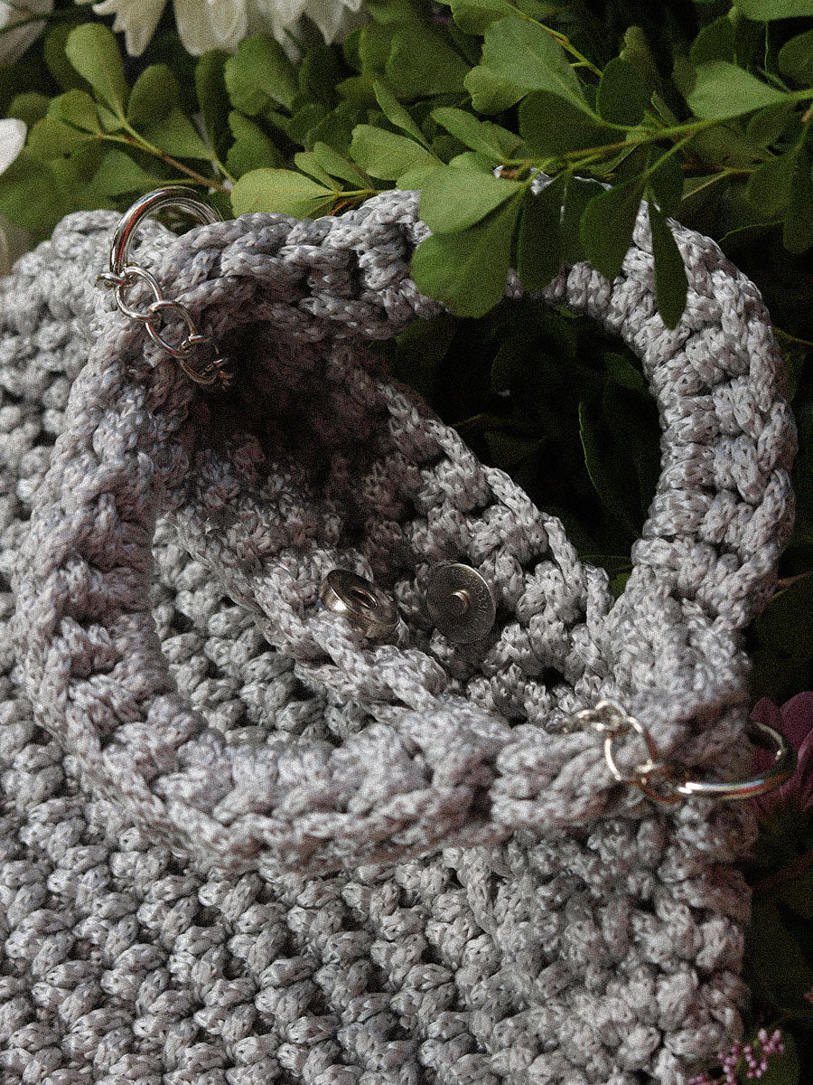 CARTERA TEJIDA PLATA