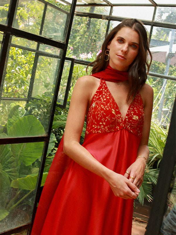 VESTIDO ROSARIO MIXTO • ONE & ONLY
