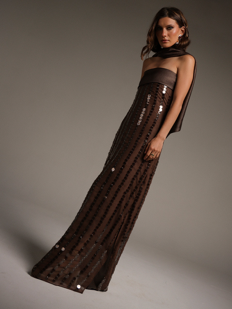 VESTIDO AGNES EDICIÓN ESPECIAL MOCCA