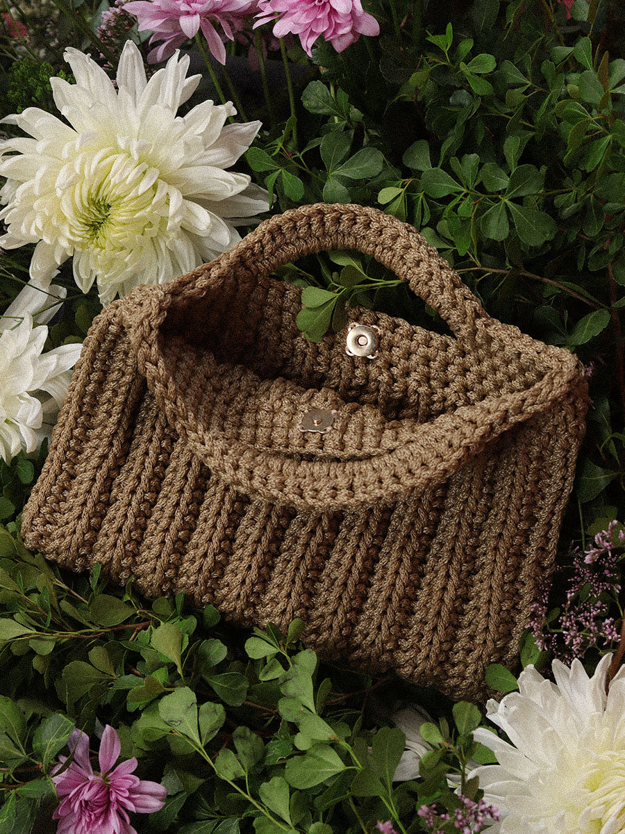 CARTERA TEJIDA CAFÉ
