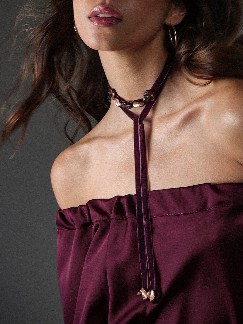 COLLAR HERA BERENJENA