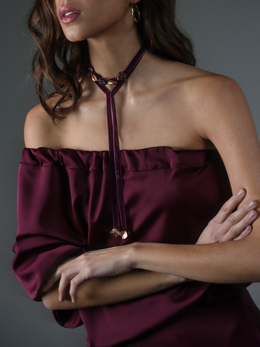 COLLAR HERA BERENJENA
