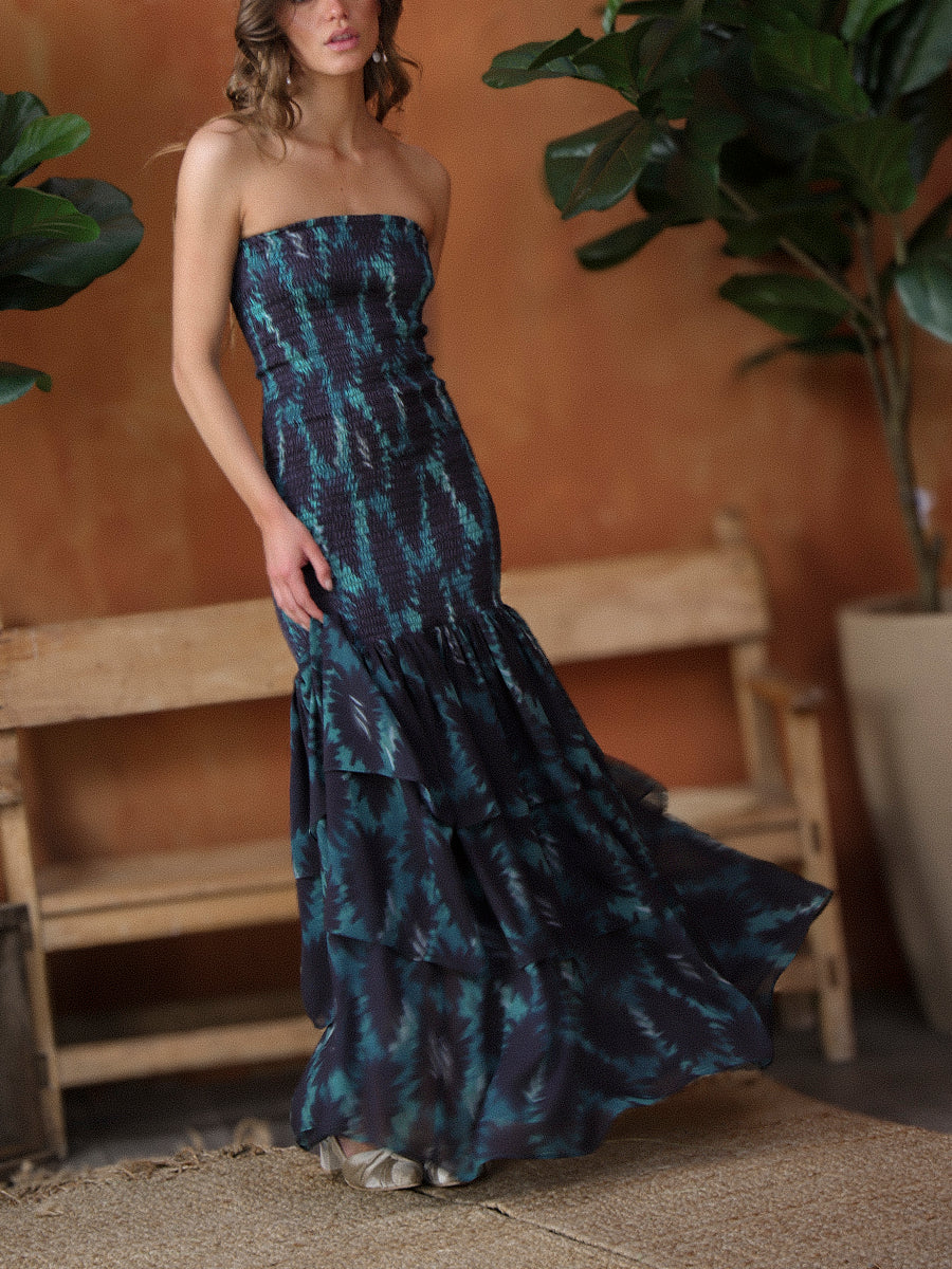VESTIDO GARDENIA PETRÓLEO