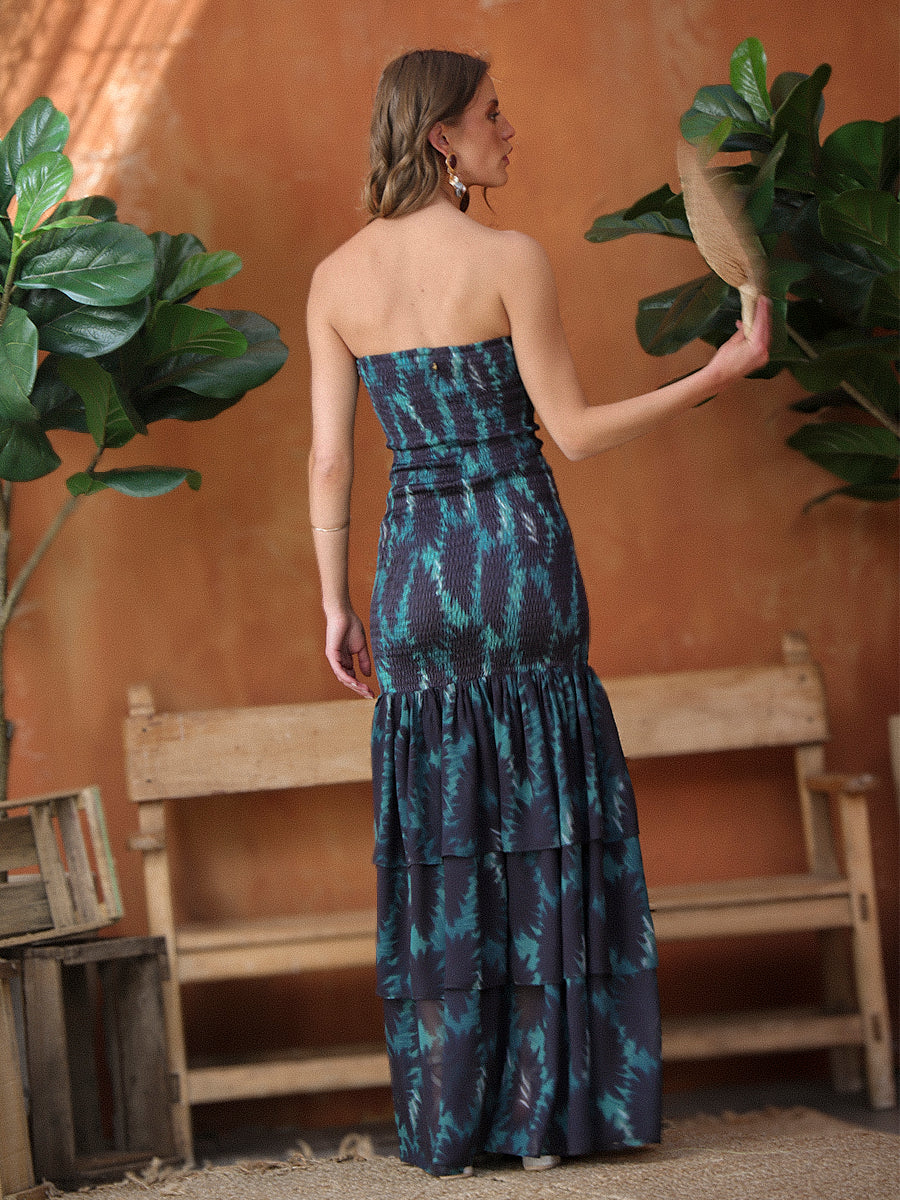 VESTIDO GARDENIA PETRÓLEO
