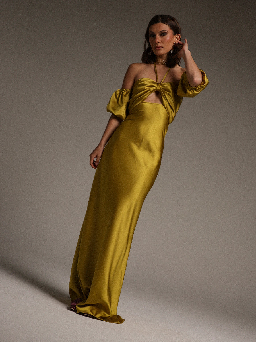 VESTIDO SABINE - OCRE
