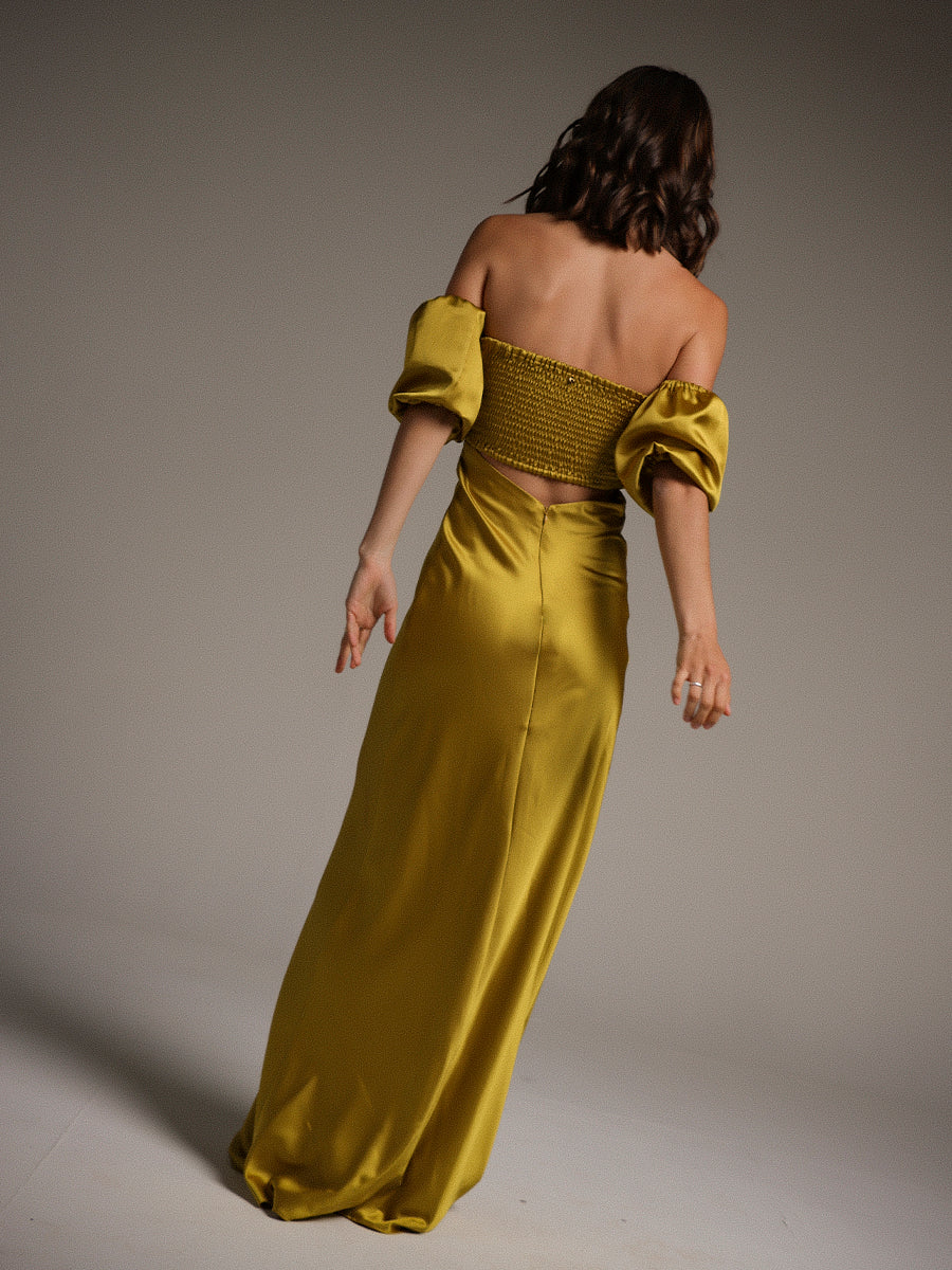 VESTIDO SABINE - OCRE