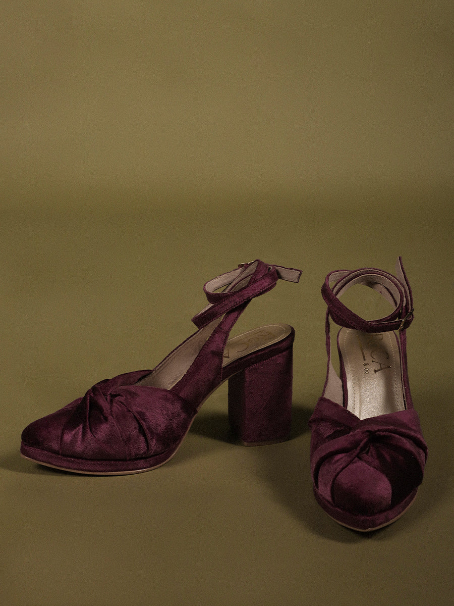 TACÓN MADELEINE BERENJENA