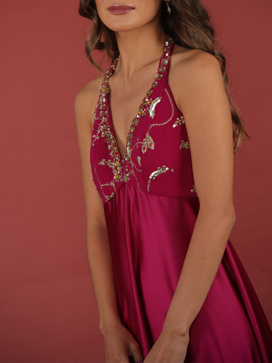 VESTIDO ROSARIO MIXTO • ONE & ONLY