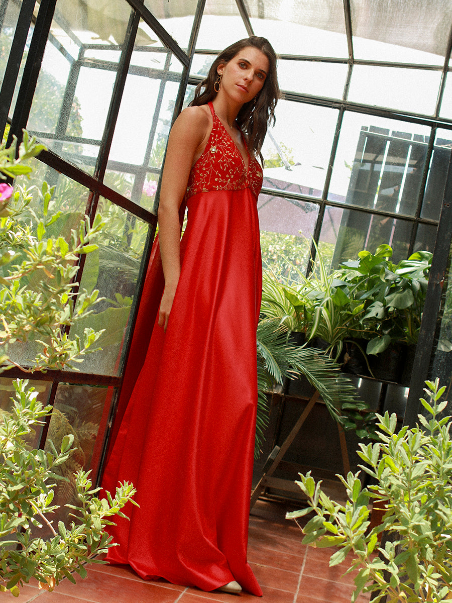 VESTIDO ROSARIO MIXTO • ONE & ONLY