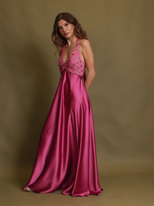 VESTIDO ROSARIO MIXTO • ONE & ONLY