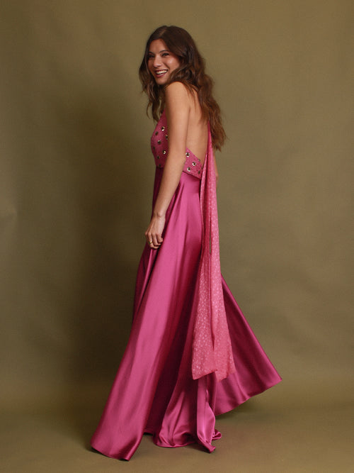VESTIDO ROSARIO MIXTO • ONE & ONLY