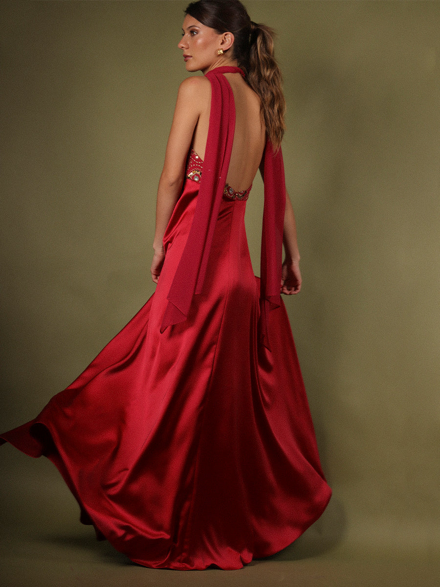 VESTIDO ROSARIO MIXTO • ONE & ONLY