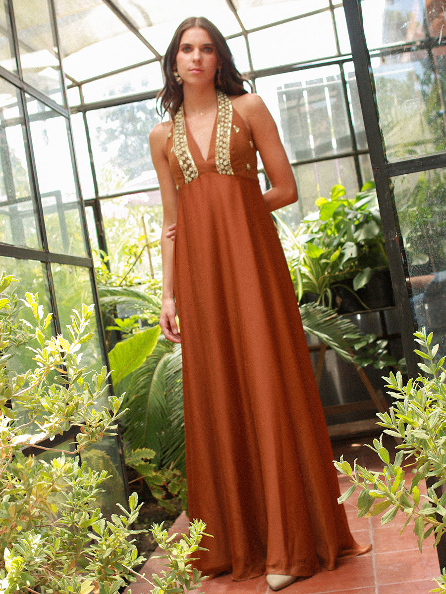 VESTIDO ROSARIO MIXTO • ONE & ONLY