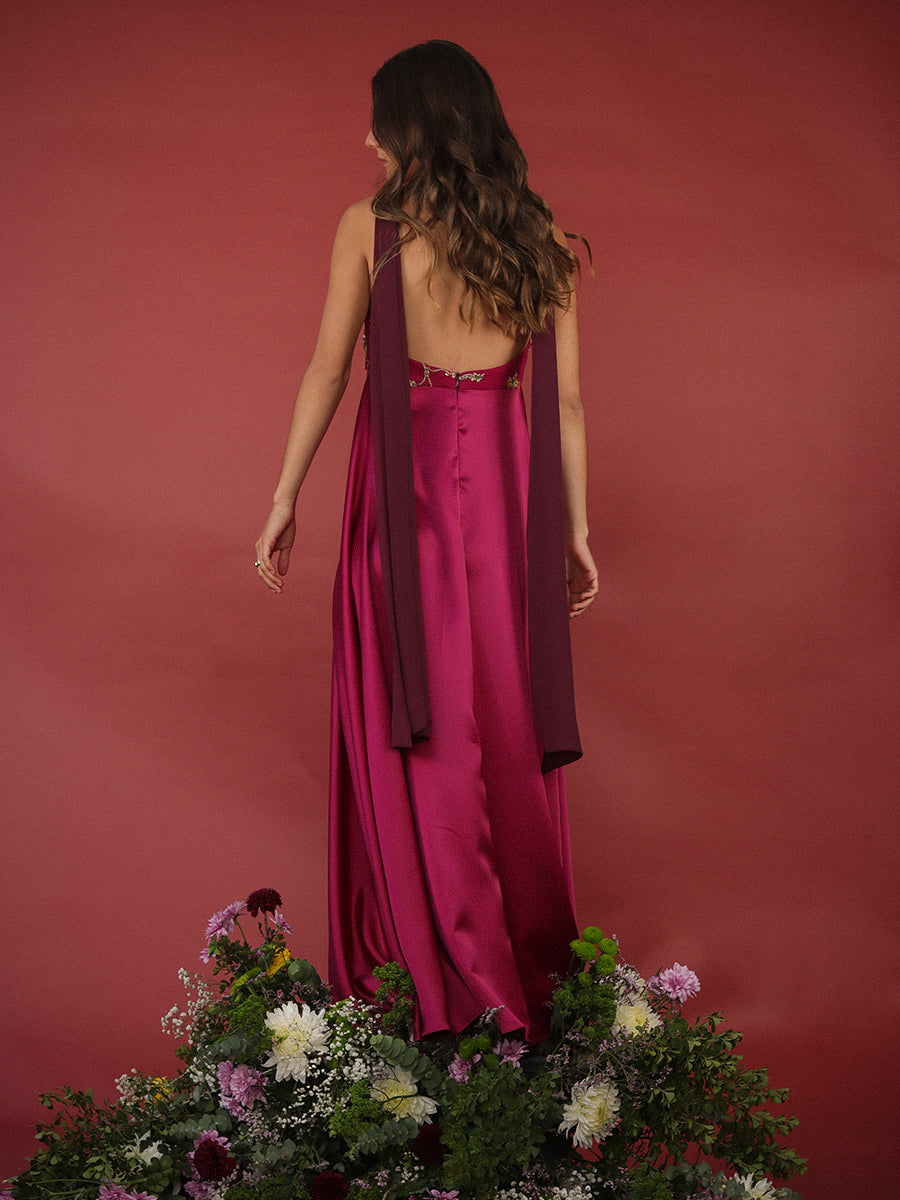 VESTIDO ROSARIO MIXTO • ONE & ONLY