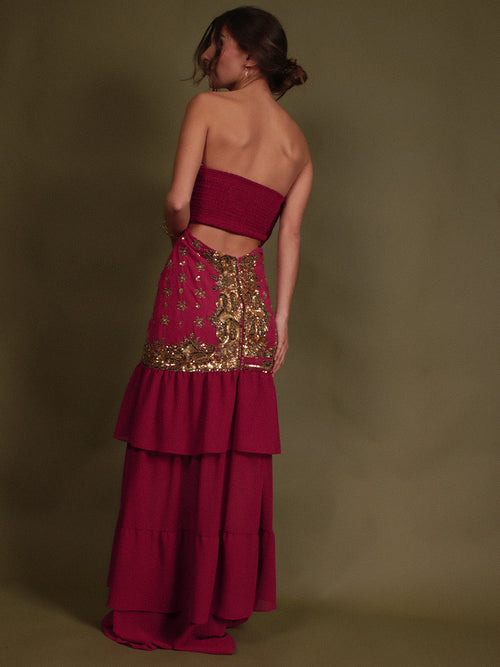 VESTIDO SEVILLA FULL BORDADO + LAZO