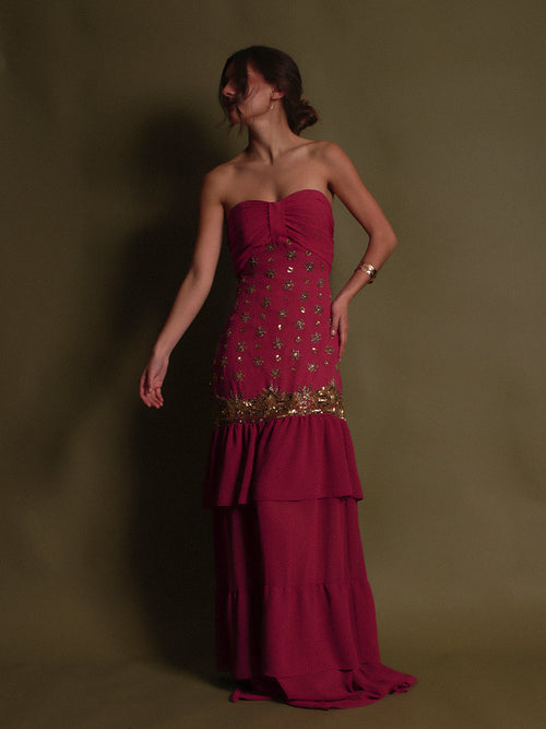 VESTIDO SEVILLA FULL BORDADO + LAZO