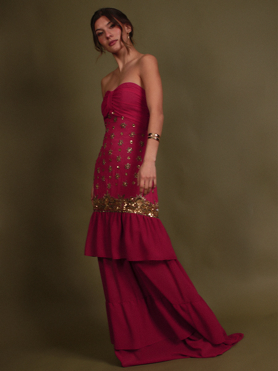 VESTIDO SEVILLA FULL BORDADO + LAZO