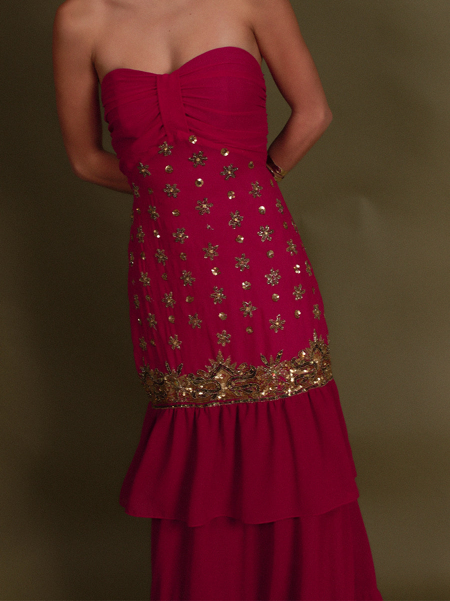 VESTIDO SEVILLA FULL BORDADO + LAZO