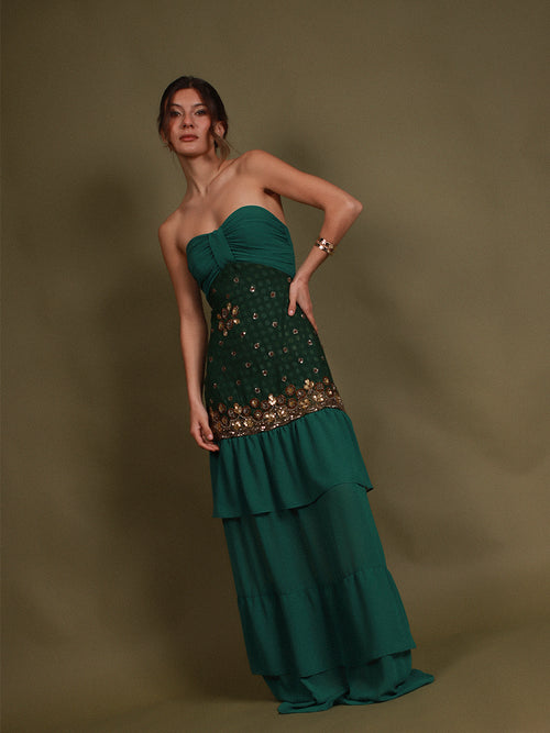 VESTIDO SEVILLA FULL BORDADO + LAZO