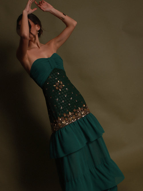 VESTIDO SEVILLA FULL BORDADO + LAZO