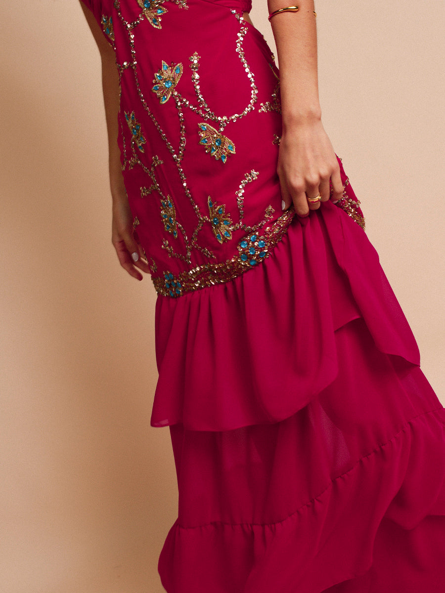 VESTIDO SEVILLA FULL BORDADO + LAZO